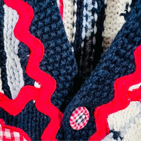 Vintage Marisa Christina Hand-Knit Bird and Birdhouse Vest Size L - Picture 7 of 9